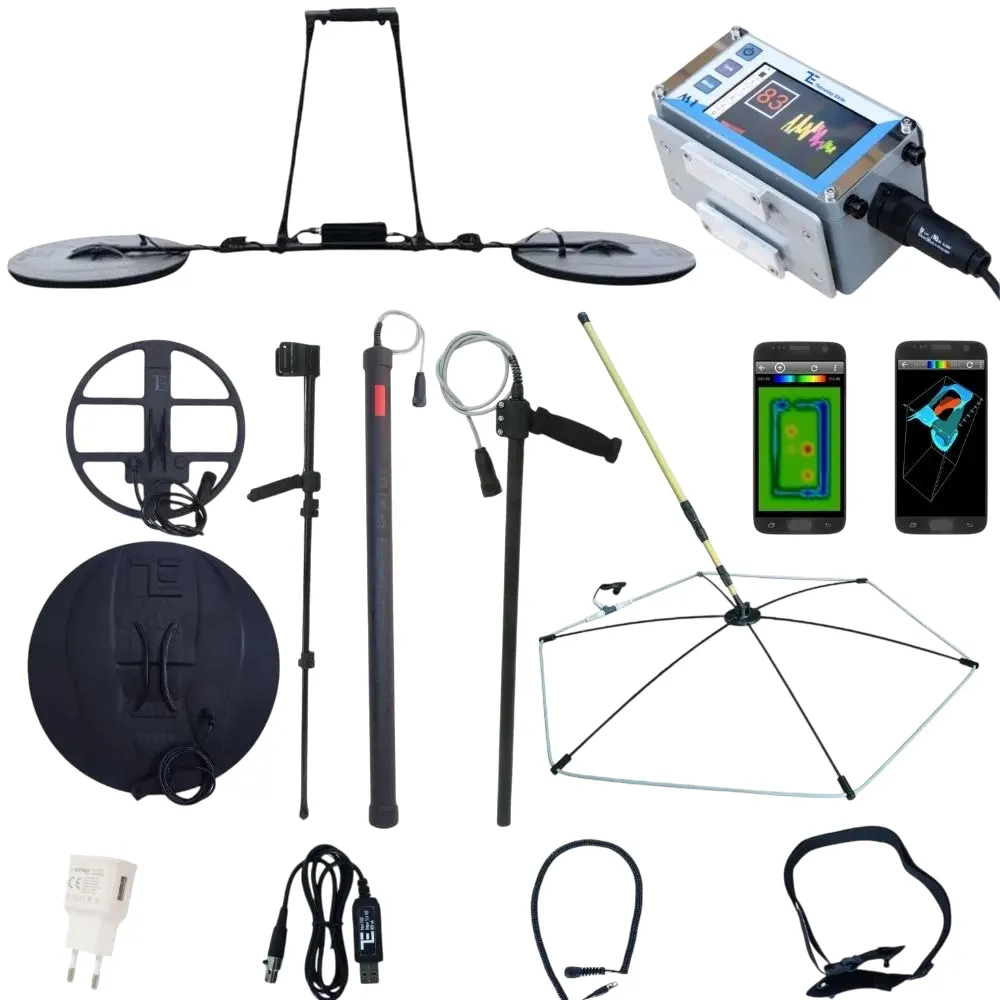 Teknoloji Ekibi Teknoloji Ekibi M1 EMF Gradiometre EMI Çok Teknolojili Defineci Seti (PI Derin Dedektör + Gradiometre + EMF + EMI + 3D Görüntüleme, Çoklu Bobin)