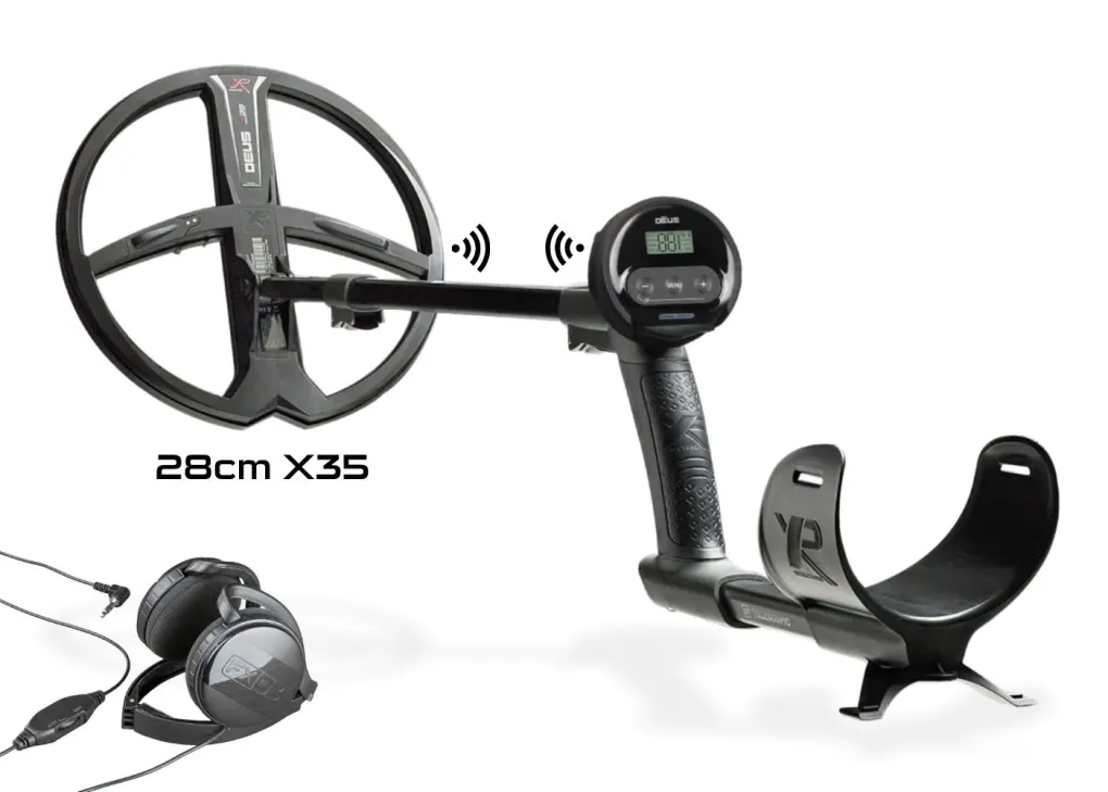 XP XP Deus WS4 Master Tam Kablosuz Dedektör — WS4, FX03 Kulaklık ve 28 cm X35 Başlık
